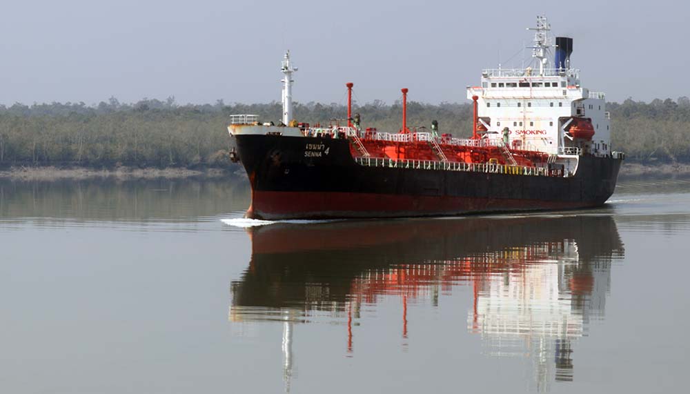 large ship in Sundarbans